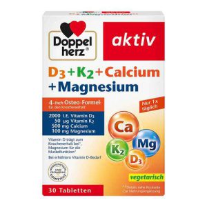 مکمل کلسیم و منیزیم و ویتامین D3  K2 دوپل‌ هرز