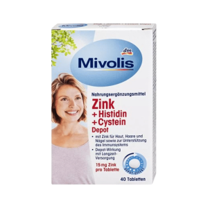قرص زینک + هیستیدین + سیستئین میوولیس | Mivolis Zink + Histidine + Cysteine Depot