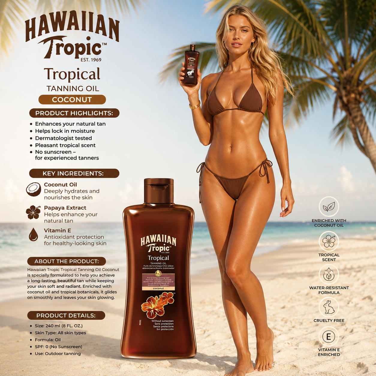 روغن برنزه و آفتاب هاوایین Hawaiian Tropic
